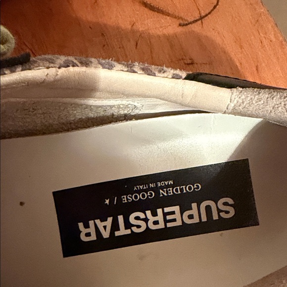 Women’s Golden Goose Leopard Print Sneakers with Yellow Laces - Picture 2 of 6